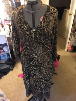 1x leopard print women's dress