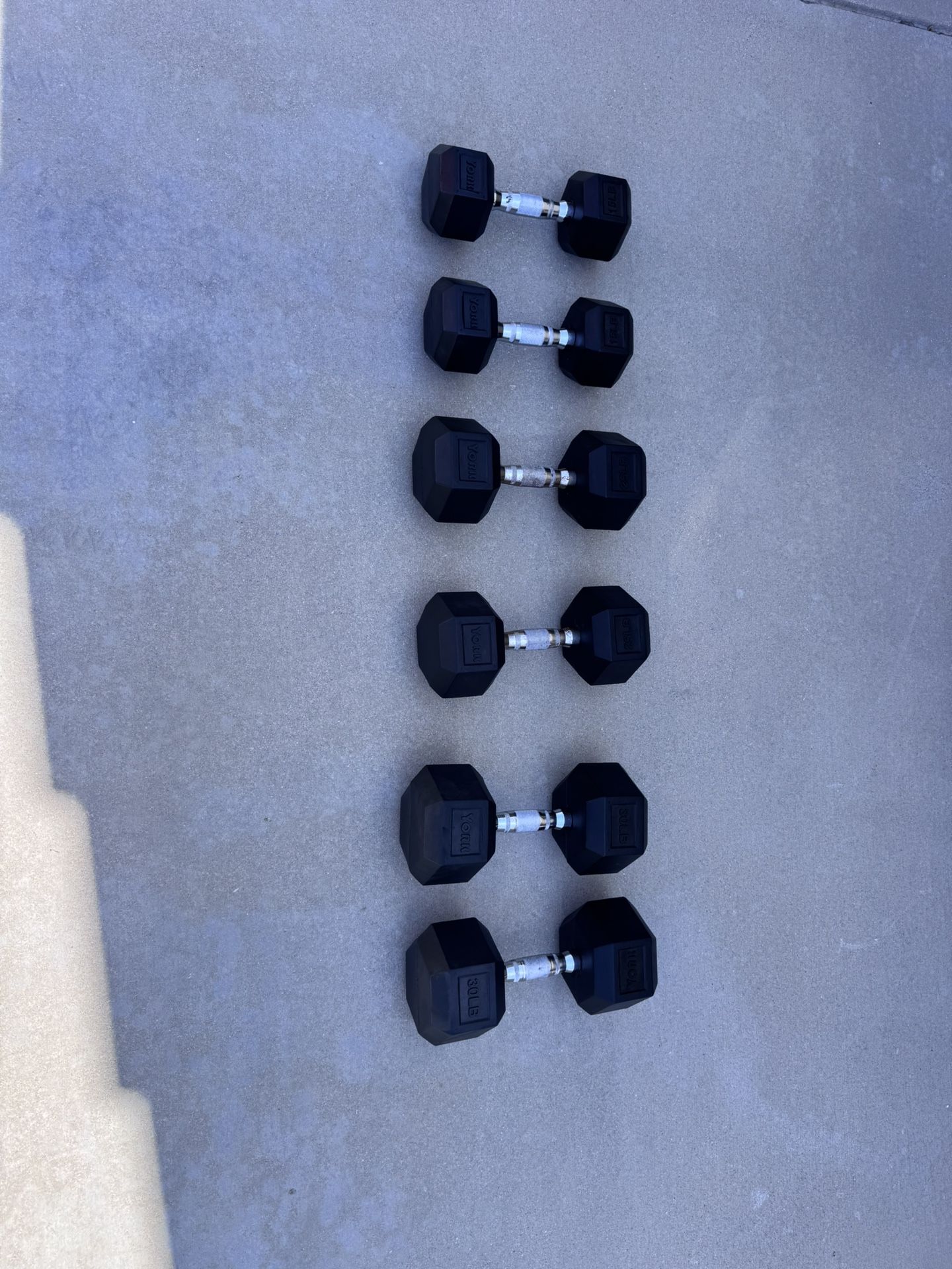 York Rubber Dumbbells