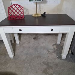 DESK / CONSOLE TABLE - Whalen Writing Desk, White / Cherry