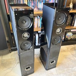 (2) Dual 6.5” 🔈 + 8” Sub 100w Tower Speakers!