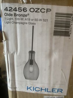 Kichler bronze pendant light
