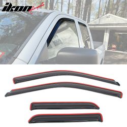 Fits 2009-2024 Dodge Ram 1500 & Classic Quad Cab Window Visors Deflectors In-Channel