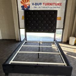 Black Modern Queen Bed Frame 