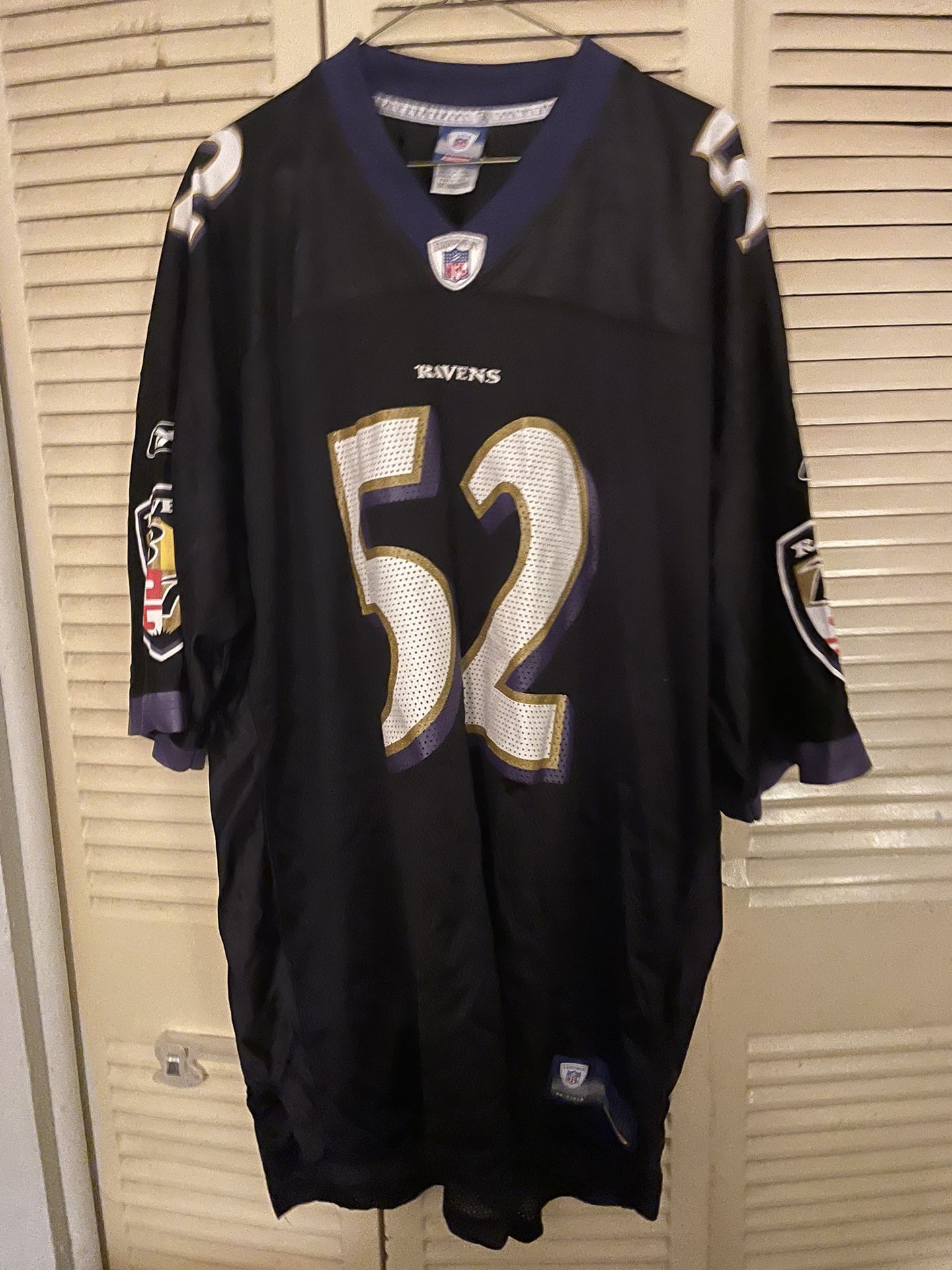 BALTIMORE RAVENS REEBOX RAY LEWIS #52 JERSEY SIZE 2XL