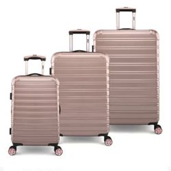 Hard Sided 3-piece Fibertech Luggage Set ( new in packaging)