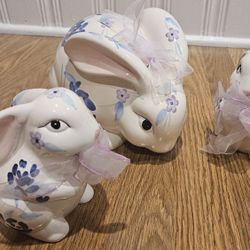 Ceramic Bunny Figurines