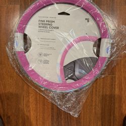 Sharper Image Pink Prism Steering Wheel Cover Universal 