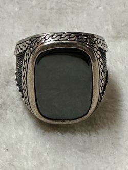 NEW John Hardy Sterling Silver Black Onyx Signet Ring Size 9