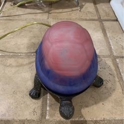Vintage Turtle Desk Lamp Purple/Pink 