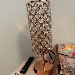 Crystal Rose Gold Touch Control Lamps (Set of 2)