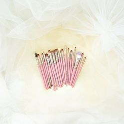 20 Pieces Makeup Brushes Pink