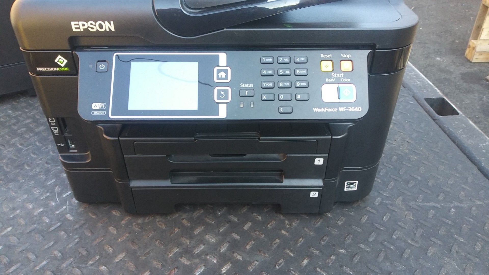 Epson printer new model number wf-3640 fax matchine