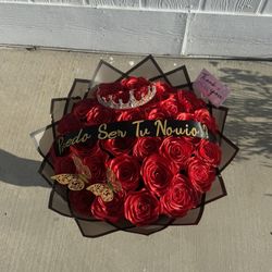 Red Ribbon Bouquet 