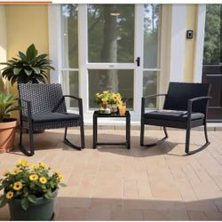 Three-Piece Patio Rocking Set