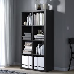 Pre-assembled IKEA KALLAX Shelf Unit (Black-Brown) – 8-Cube – Excellent Condition