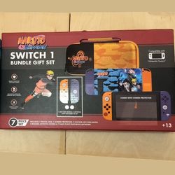 Naruto Shippuden Nintendo Switch Accessory Bundle + Joy-Con Charging Tower (New, Sealed)