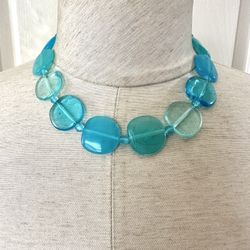 Blue Beaded Necklace 