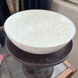 Vintage Opal Glass Easter Egg Bowl Spring Centerpiece