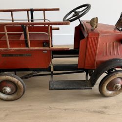 Antique Pedal Car 1(contact info removed) MACK Fire Truck Original Unrestored