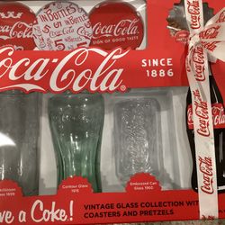 Classic Glass Coca-cola Collection Asking $80.