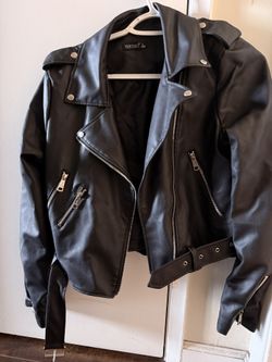 Thrifted Faux Leather Jacket