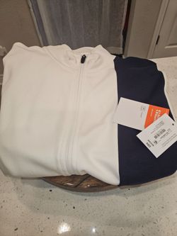 New With Tags Sports Illustrated White & Blue Track Jacket Size Medium