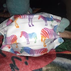 Rainbow Zebra Face mask 