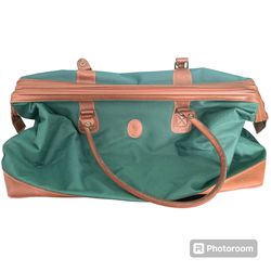 Vintage Polo Ralph Lauren Green Travel Overnight Duffle Duffel Bag