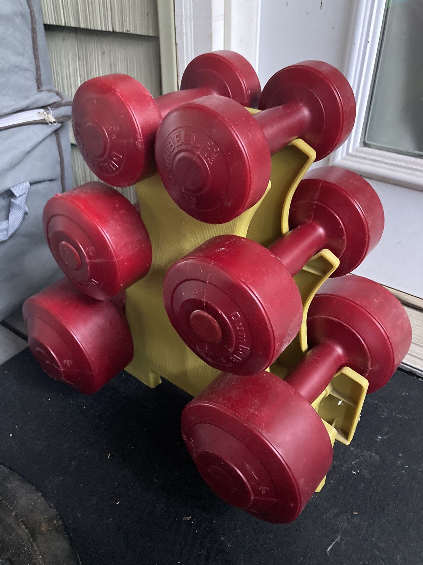 3 Pairs Of Dumbbells With Rack - 3/5/8