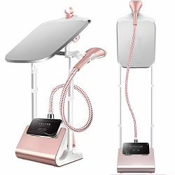 TC-JUNESUN Steamer for Clothes Standing, 1500W Full Size Powerful Upright Clothes Steamer with Adjustable Ironing Board, 30s Fast Heat-up, 6 Steam Lev