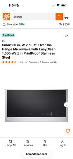 Lg over the range microwave