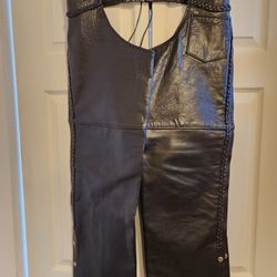 Women's Leather Motorcycle Chaps