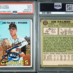 1967 Topps Jim Palmer PSA 3/ Auto 10