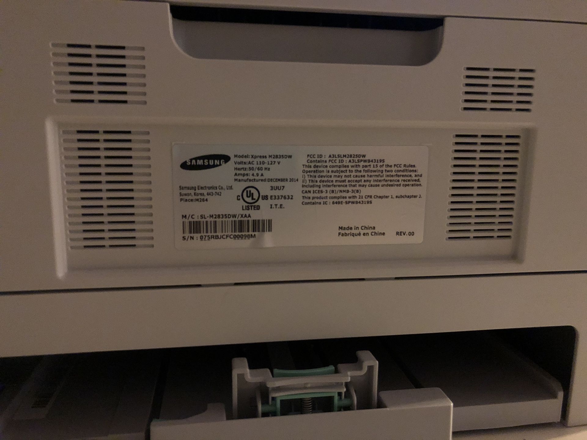 Samsung Xpress SLM2835DW/XAA Wireless Monochrome Printer for Sale in