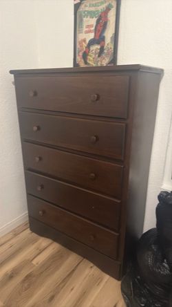 5 drawers  wood