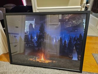 Big picture frame, 45" x 38", with shovel knight print