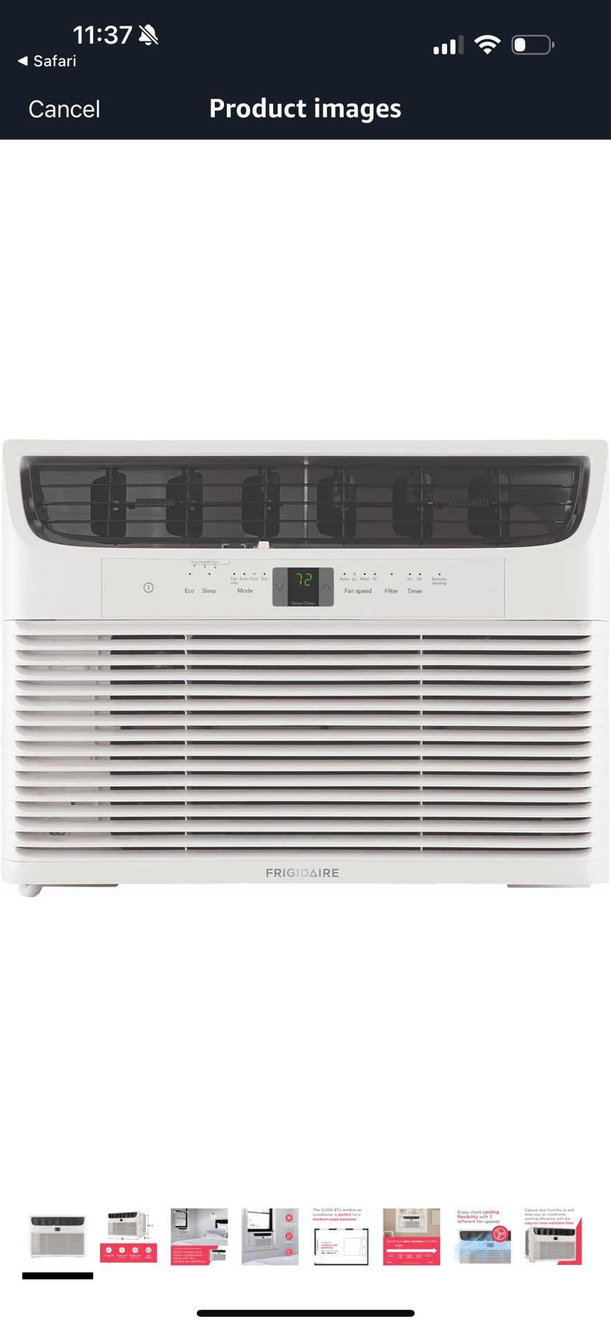 Frigidaire 10,000 BTU Window Air Conditioner with Remote Control, Cools 450 Sq. Ft. VERY Quiet