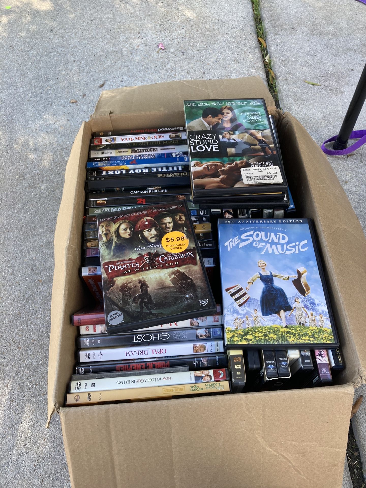 DVDs. Approximately 100. Some good movies in there.