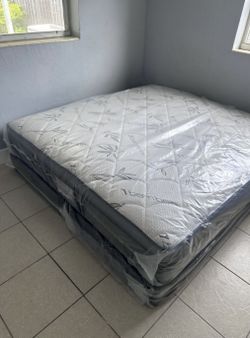 NEW MATTRESS KING SIZE PILLOW TOP WITH BOX SPRING 