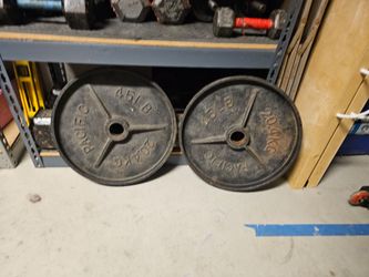 45lb Olympic barbell plates