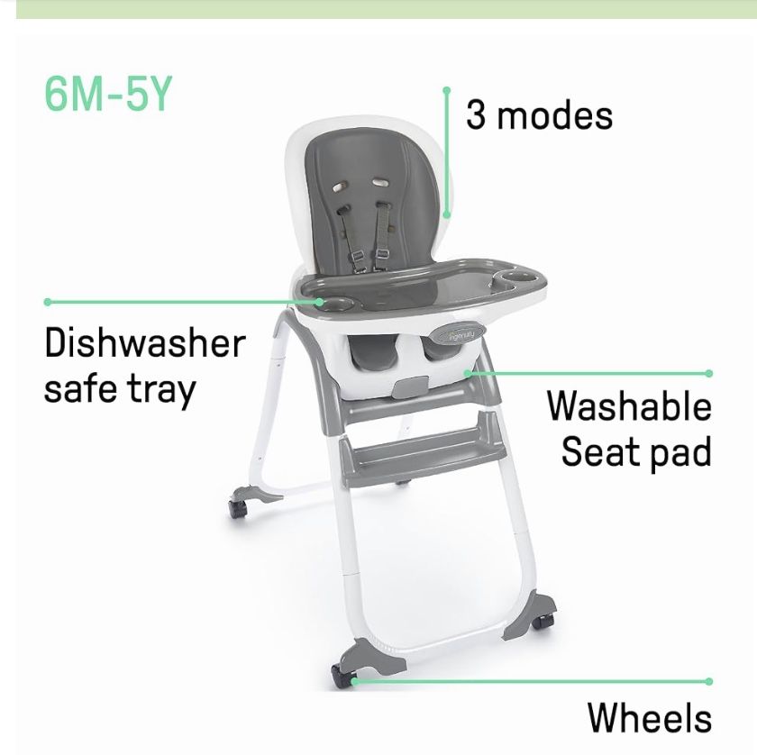 Ingenuity SmartClean Trio Elite 3-in-1 Baby High Chair