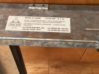 Metal Air Filter Rack.HVAC 16”W,25”D.4”H.