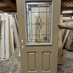 Entry fiberglass door