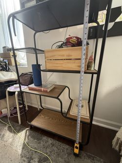 Industrial Metal & Wood Shelf Unit – 5-Tier | HomeSense Style