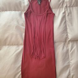 Rue21 Burgundy Bodycon Fringe Dress Womens Size XS