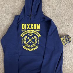 Dixon Blue Hoodie With Yellow Graphic - New