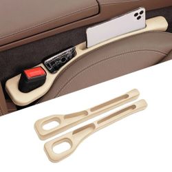 2 Pc Car Interior Seat Gap Filler Cream Color