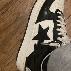 Black and white bape sta