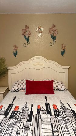 Beige Wooden bedroom set
