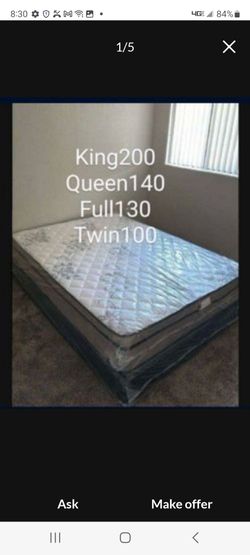 Mattress sets plush pillow top